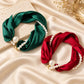 Magnetic Clasp Pearl Scarf Necklace