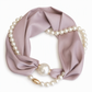 Magnetic Clasp Pearl Scarf Necklace
