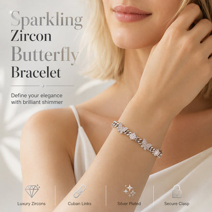 🦋Sparkling Zircon Butterfly Bracelet🌟