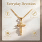 Portrait Cross Pendant Necklace for Men and Women