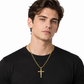Portrait Cross Pendant Necklace for Men and Women