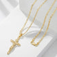 Portrait Cross Pendant Necklace for Men and Women