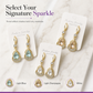 Elegant Rhinestone Water Drop Dangle Earrings