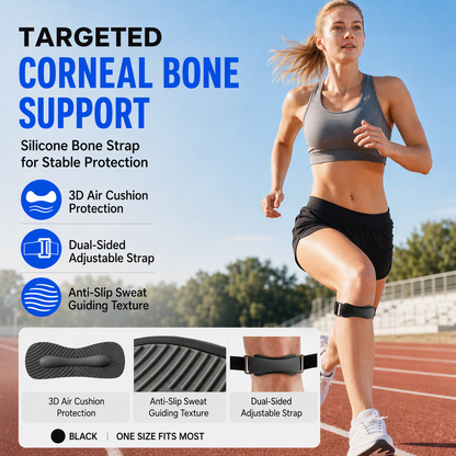 💪Adjustable Silicone Patella Knee Strap with 3D Air Cushion☑️Breathable Non-Slip Patellar Tendon Support Brace for Sports