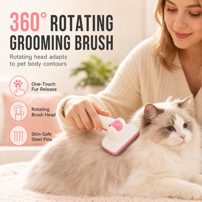 🆕Stainless Steel Pin Pet Grooming Brush for Cats and Dogs💫Detangling and Deshedding Comb for Loose Hair