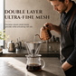 Reusable 304 Stainless Steel Double Layer Pour Over Coffee Filter Cone Drip Coffee Maker Funnel for 1 to 4 Cups