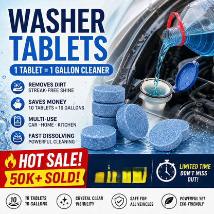 💞50K+ SOLD!✨Buy 2 Get 1 Free✨ Car Windshield Washer Concentrated Clean Effervescent Tablets
