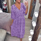 💖Summer Hot Sale 50% OFF💖Bohemian Casual Print V-neck Waist Wrap Long Dress