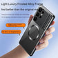 📱Luxury Aromatherapy 2-in-1 Metal Frame with Lock Foldable Lens Kickstand Magnetic Charging Transparent Phone Case for Samsung