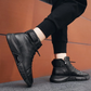 Black Warm Leather Boots【Free shipping】