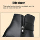 Women's Genuine Leather Metal Buckle Velvet Boots