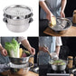 Household Thickened Stainless Steel 3-piece Vegetable Chopping and Draining Basket Set
