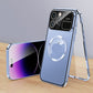 Anti-Peep Double-Sided Glass Magnetic Metal Frame Phone Case For iPhone