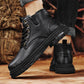 Men's Vintage PU Leather Lace-Up Boots