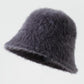 Faux Rabbit Fur Fisherman Hat Bucket Hat