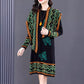 Women’s Knitted Long Dress with Scarf