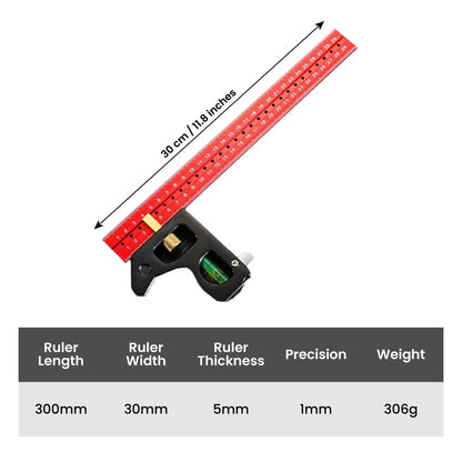 🔥New Year Special 50% OFF🔥Combination Square Ruler 45-90 degree Marking