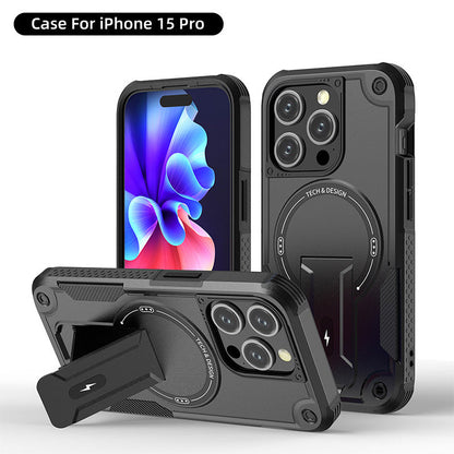 Invisible Bracket Mecha Style Mobile Phone Case for iphone
