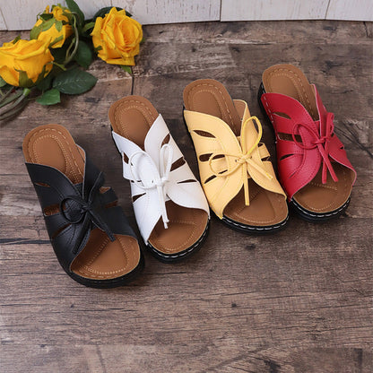 👡2024 New Arrival✨Women's Comfort Bowtie Slide Sandals