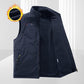 Men's Stand Collar Plush-lined Reversible Vest