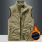 Men's Stand Collar Plush-lined Reversible Vest