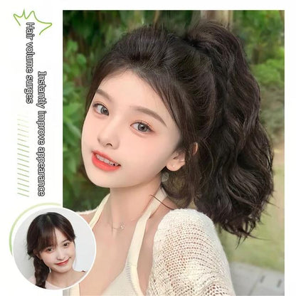 Realistic Curly Wig High Ponytail With Grip Clip