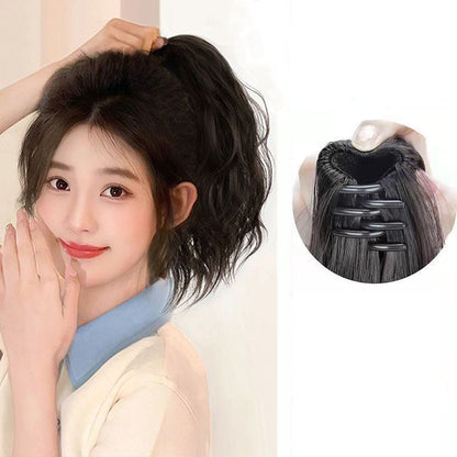 Realistic Curly Wig High Ponytail With Grip Clip